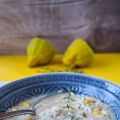Zitronen-Mais-Suppe mit Huhn und Reis