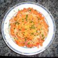 Spaghetti Carbonara mit Paprika