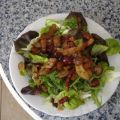 Salat mit Kalbsleber,Birnen und Weintrauben