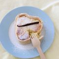 Cheesecake, ja,  ein Apfel-Vanille-Käsekuchen