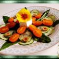 Junger Bärlauch Salat mit Fetakäse und Dressing[...]