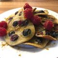Hafer-Hirse-Pancakes mit Blaubeeren