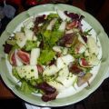 Feige-Melone-Parmaschinken-Salat