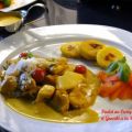 Poulet au Curry-Calvados e Gnocchi a la Romana