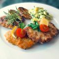 Schnitzelchen vom Kalb in Parmesanpanade,[...]