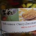 Süß-sauer eingelegte Curry-Zucchinis
