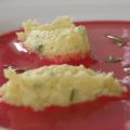 Rote Bete Cremesuppe mit Meerrettich-Klößchen