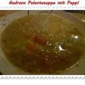 Suppe: Käsesuppe mit Polenta und Gemüse