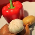 Süßkartoffeln mit Gemüse und Feta
