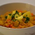 Rote-Linsen-Curry mit Mango