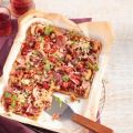 Kartoffelpuffer-Pizza mit Schinken & Salami