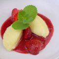 Kartoffel-Quark-Knödel mit Erdbeersoße
