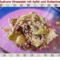 Salat: Hirsesalat mit Apfel und Sultaninen