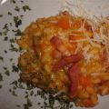 Kürbisrisotto mit Speck