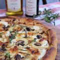 mushroom pizza bianco with porcino oil and[...]