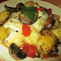 Maischollen auf Kartoffel-Champignon-Bett