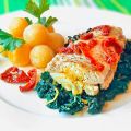 Kabeljaufilet auf Zitronenspinat mit[...]