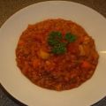 Linsensuppe mit Tomaten und Möhren
