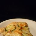 Pizza Bianca mit Ziegenkäse und Zucchini