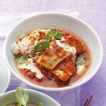 Fischfilet in Tomaten-Joghurt-Sauce mit Zwiebeln