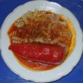 Fleischgericht - Gefüllte Paprika Bolognese-Art