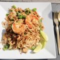 Pad Thai mit Garnelen