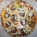 Polenta Pizza mit Salami
