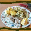 gedünstetes Seelachsfilet aus dem Backofen mit[...]