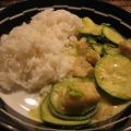 Zucchini-Curry mit Seelachs