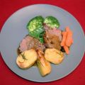 Rinderfilet mit Rosmarinkartoffeln und Gemüse