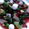 Spinatsalat mit Preiselbeerdressing