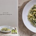 Penne mit Gorgonzola und Blattspinat
