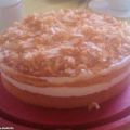 Mandel-Torte mit Aprikosen-Mascarpone-Creme