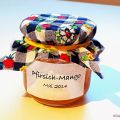 Pfirsich-Mango-Konfitüre mit Schuss