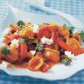 Orecchiette mit Paprika, Aubergine und Feta