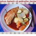 Fisch: Seehecht mit gedämpften Gemüse und[...]