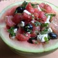 Melonensalat mit Feta und Minze
