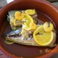 Fisch: Llampuga mit Garnelen in Orangensoße