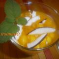 Dessert: Kokoscreme mit Mango