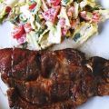 Grillfleisch asiatisch mit Chinakohlsalat