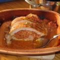 Rollbraten im Römertopf