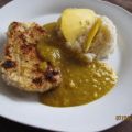 Kokos - Schnitzel mit Currysoße