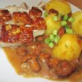 Krustenbraten mit Pfifferlingen