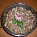 Schweinefiletsalat mit Käse