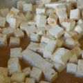 Gebratener Tofu mit Knoblauch und Ingwer