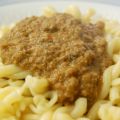 Auberginenpesto auf Gemelli