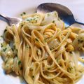 Nudeln mit Spargel-Sahne-Sauce