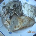 Putenschnitzel mit Champingnon-Sahne-Sauce