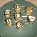 Zucchini-Röllchen mit Räucherlachs
