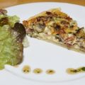 Tarte von frischen Waldpilzen